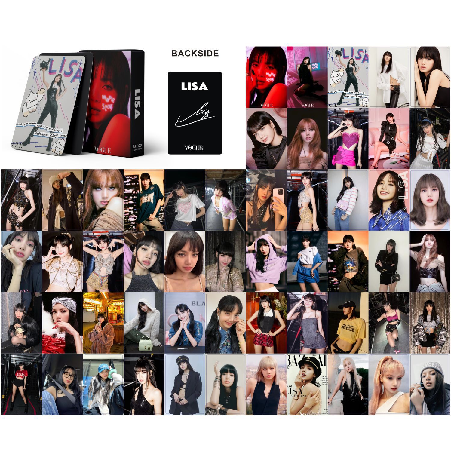 Set 55 lomo card blackpink lisa vogue 2023