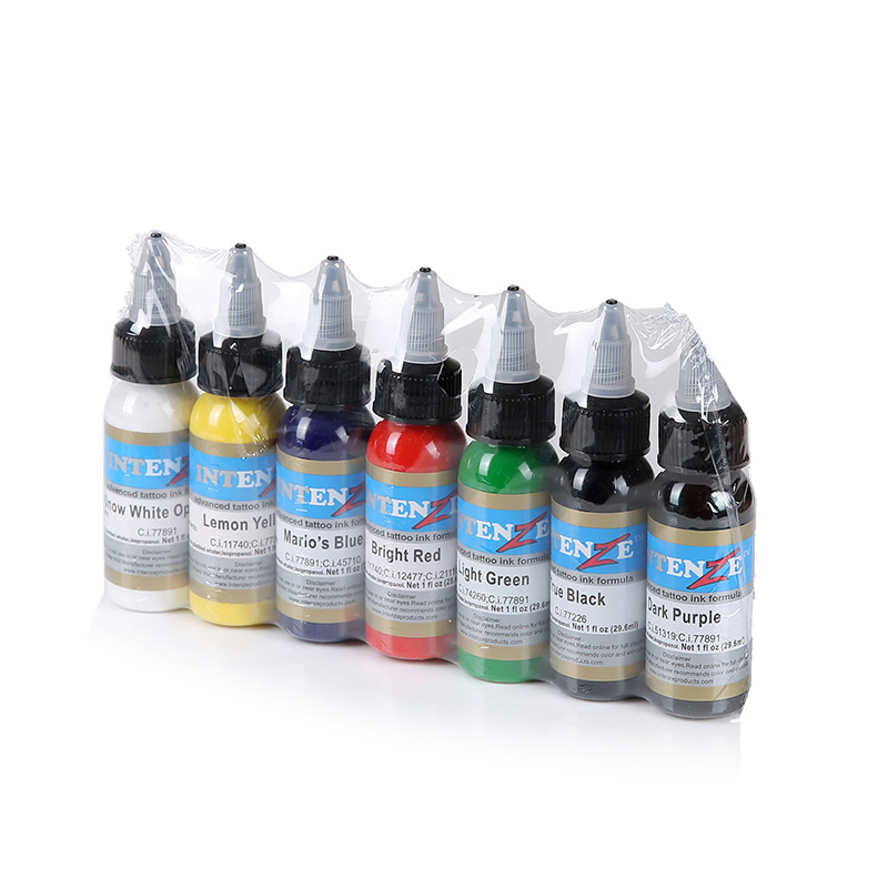 Mực xăm hình [Tặng quà + Freeship]  Mực xăm IntenZ xanh lá 30ml