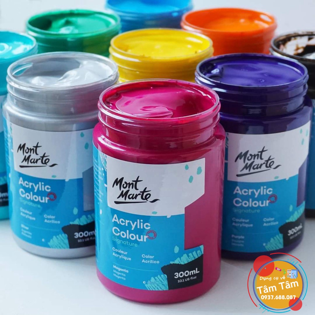 [ TÂM TÂM ]-Màu Acrylic Mont Marte,  Mont Marte Studio Acrylic Paint 300ml-
