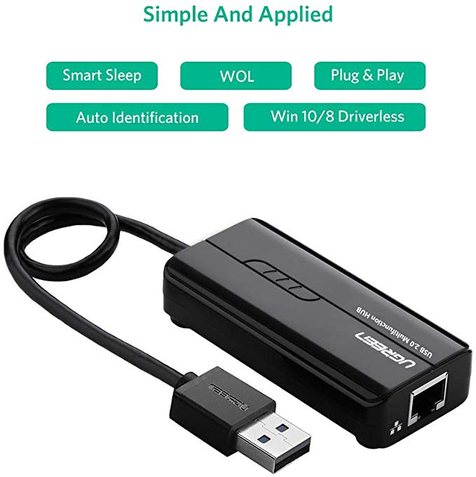 HUB USB 3 cổng 2.0/3.0 kèm cổng mạng LAN 10/100Mbps UGREEN CR103 & CM416 | Chipset ASIX AX88772A | Tốc độ truyền tải dữ liệu lên đến 480Mbps | Bảo hành 18 tháng 1 Đổi 1 | 20264 20265 20984