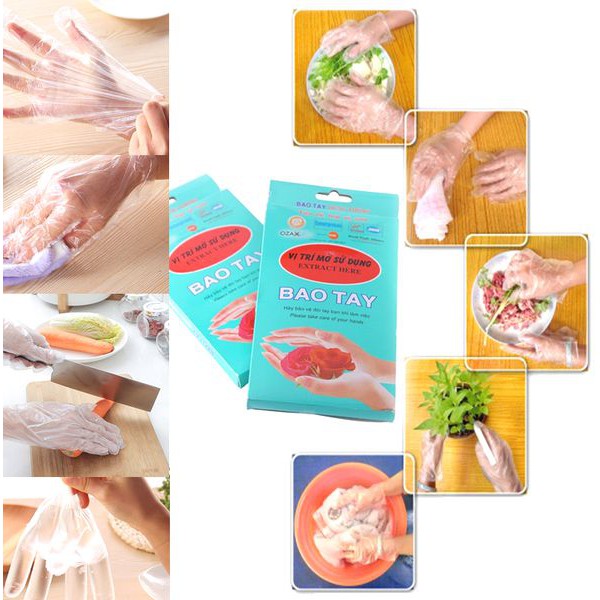 Găng tay nilon đa năng (HỘP 200 CÁI)