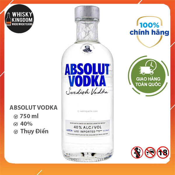 Vodka ABSOLUT 700ml làm nguyên liệu pha chế