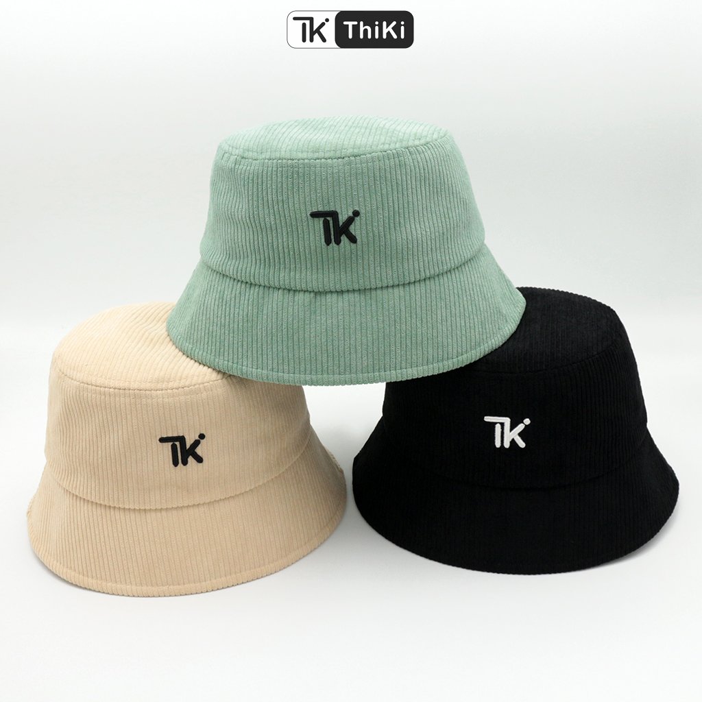 Nón Bucket Preppy nhung tăm THIKI