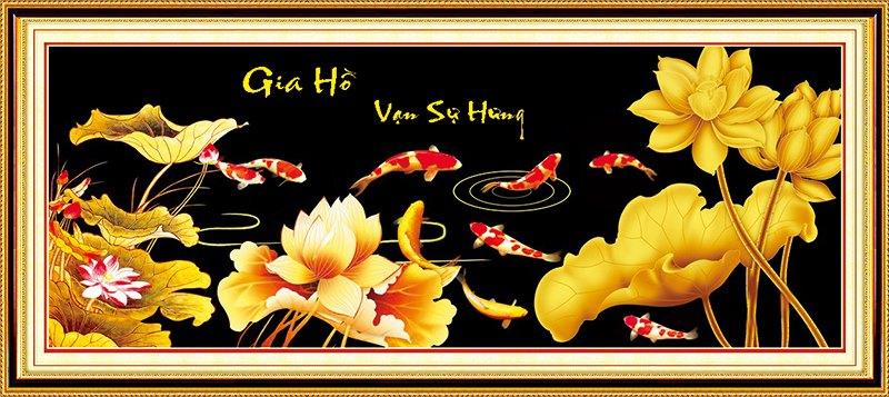 Tranh chấm hạt,  đính đá,  chấm đá, tranh cườm cao cấp Venus Gia Hoà Vạn Sự Hưng- KT: 105x50Cm