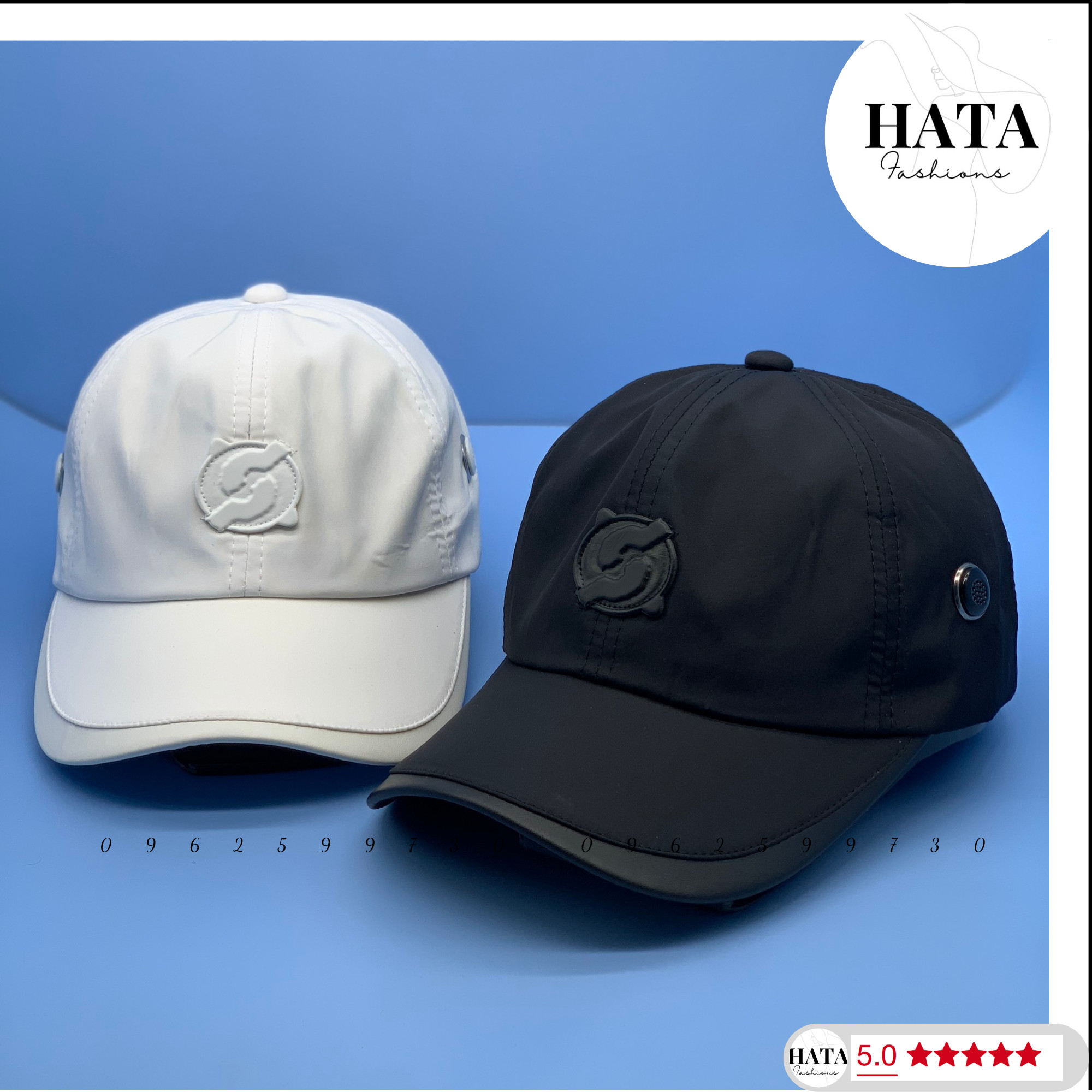 COMBO 2 CÁI NÓN DÙ LOGO S - NÓN KẾT CHẤT DÙ LOGO DA VIỀN DA CAO CẤP