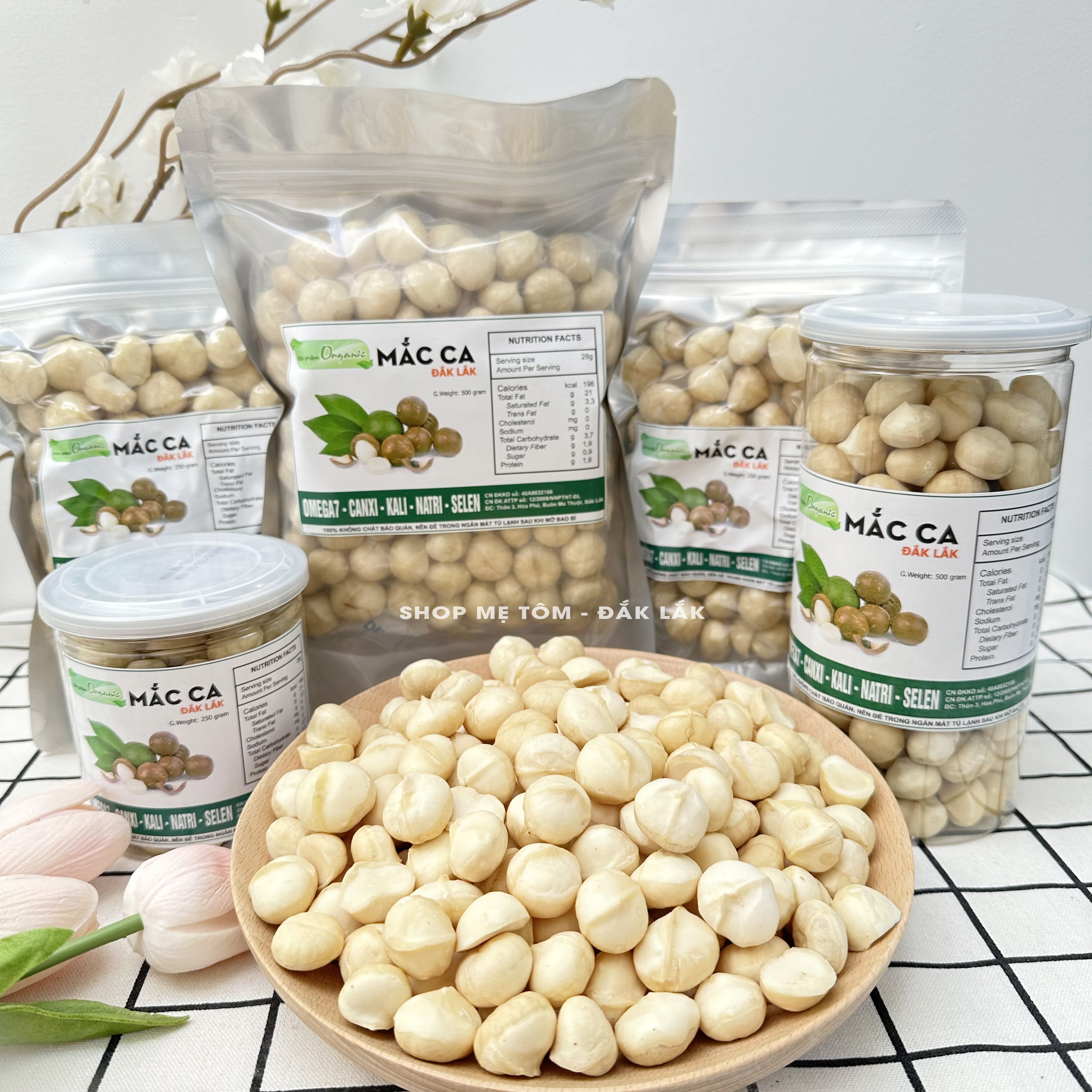 NHÂN HẠT MACCA ĐĂK LĂK SẤY LẠNH có tỉ lệ vỡ đôi