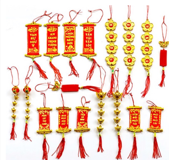 Combo sỉ 100 dây treo, liễng trang trí tết 2024