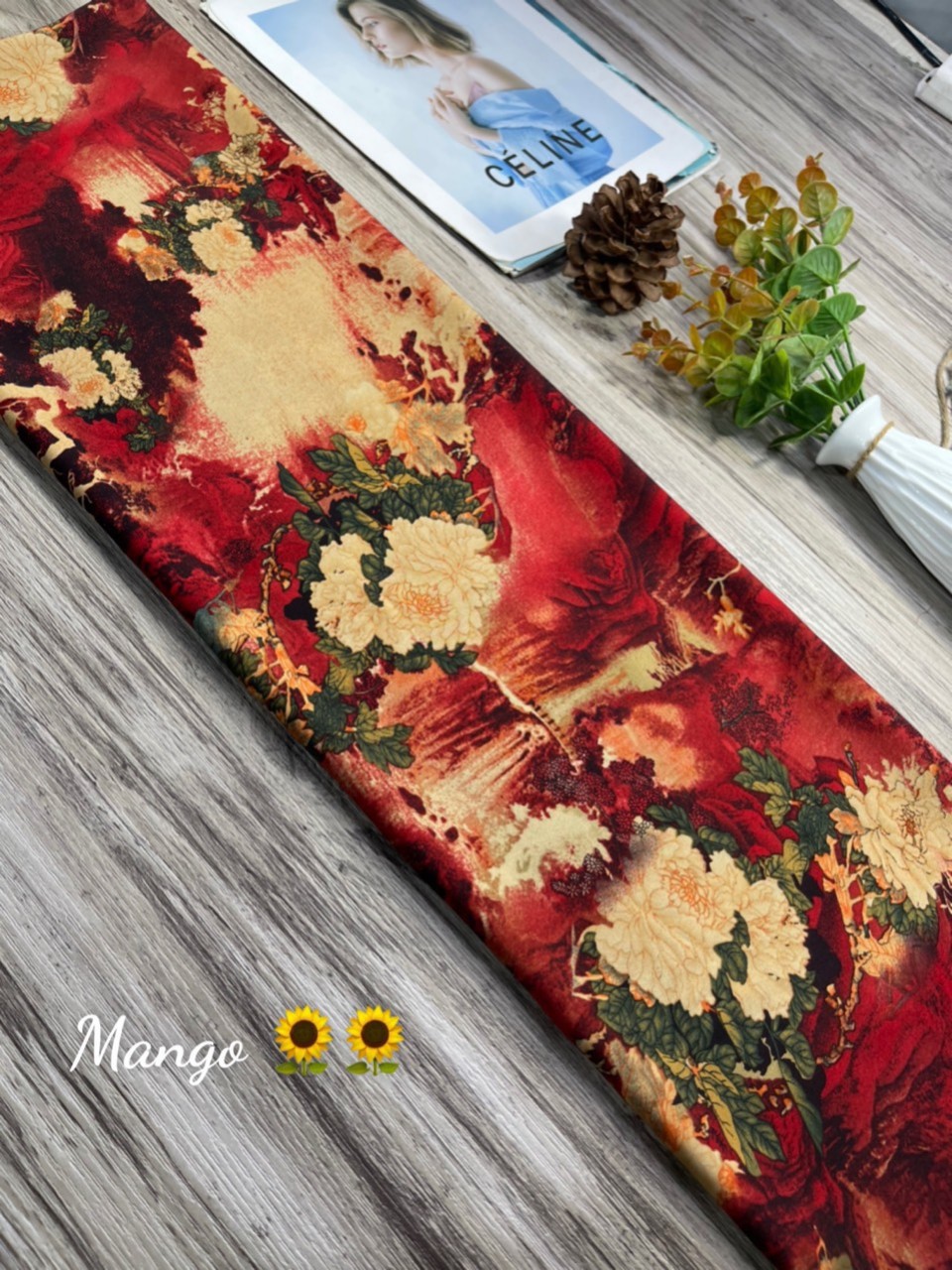 (2m x 1.5m) Vải Lụa Mango Hoa Nhiều Mẫu