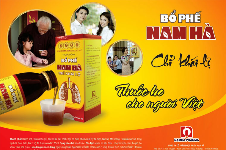 [Mẫu Mới] Siro Bổ Phế Nam Hà XC (chai có đường,không đường) - 125ml