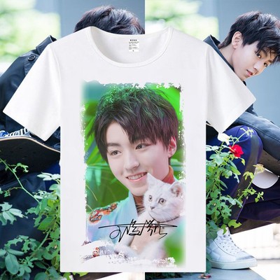 Áo thun nam nữ mùa hè in hình ngôi sao Vương Tuấn Khải Tfboys cực đẹp
