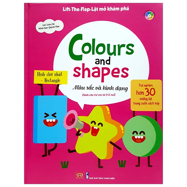 Fahasa - lift-the-flap - lật mở khám phá - colours and shapes - màu sắc và hình dạng