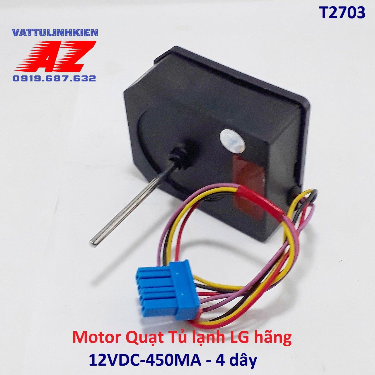Motor quạt tủ lạnh lg 4 dây 12v-450ma