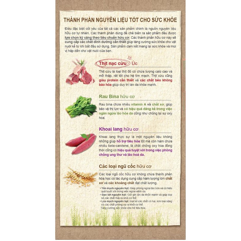 (:1kg:)THỨC ĂN HỮU CƠ NATURAL CORE CHO CHÓ THỊT VỊT