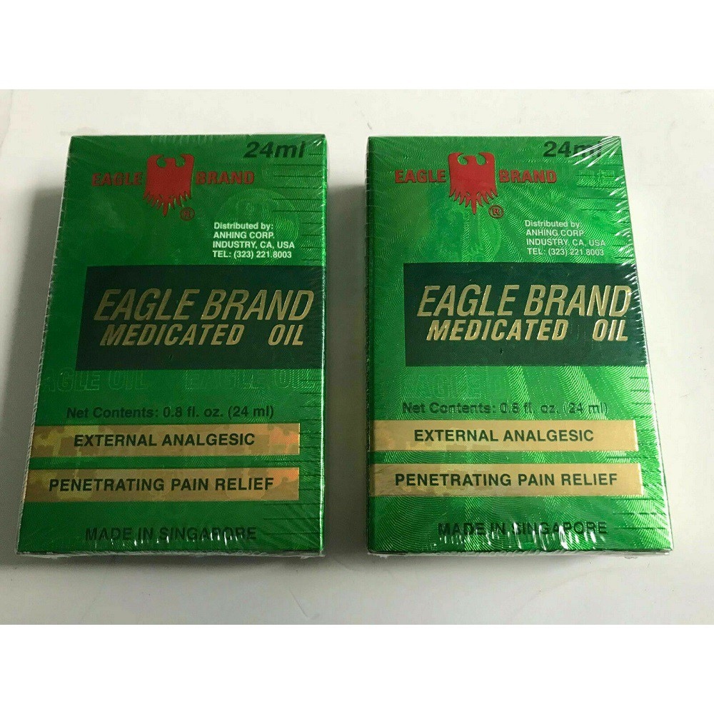 Dầu gió Con Ó Singapore Eagle Brand 3ml 12ml và 24ml