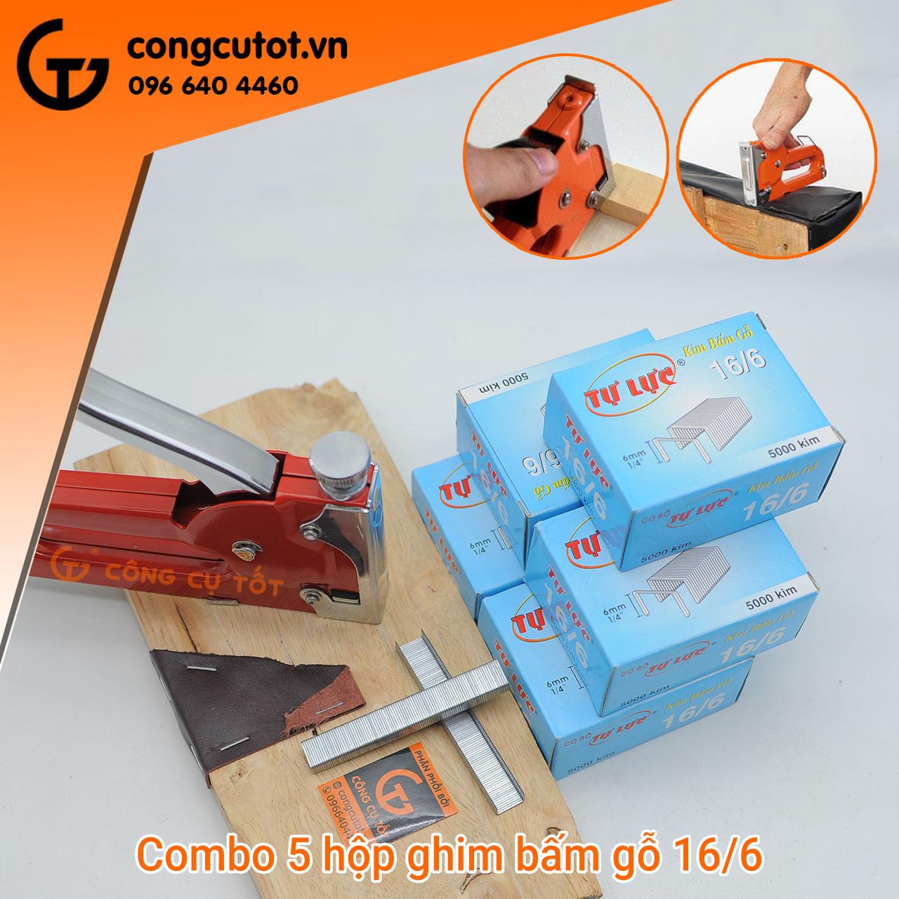 5 hộp ghim bấm gỗ tự lực 16/6
