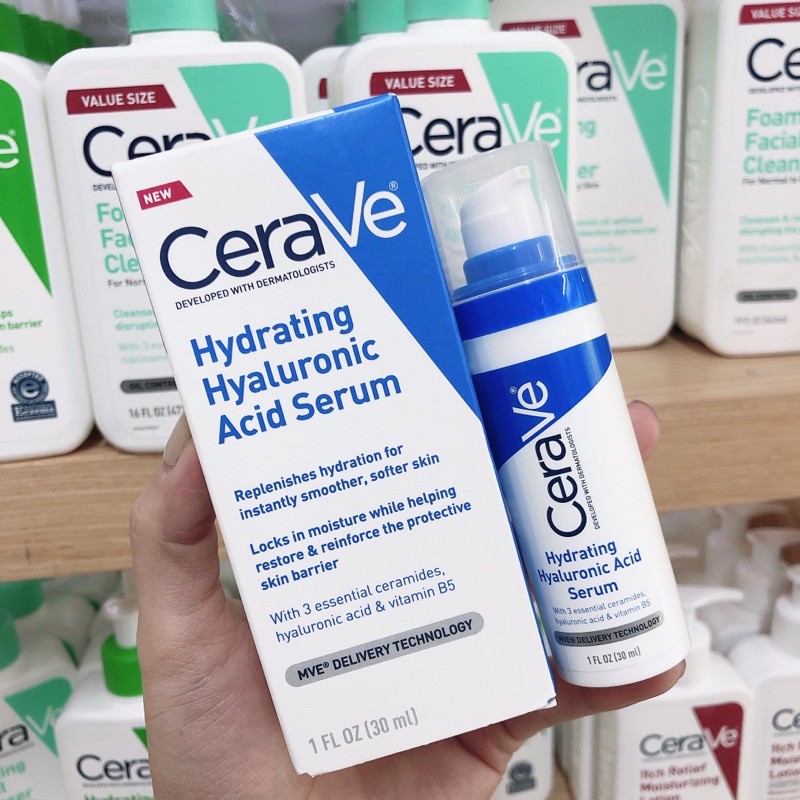 [HCM]Tinh chất cấp nước CeraVe Hydrating Hyaluronic Acid Serum (30mL)
