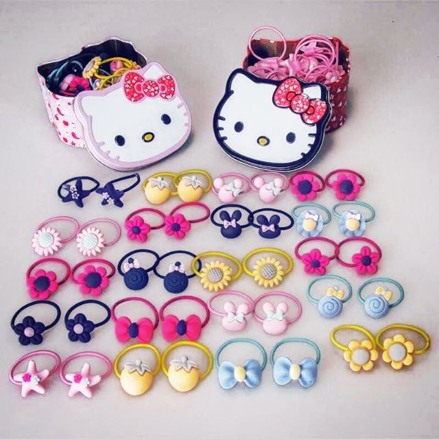 [HCM]HỘP THUN CỘT TÓC KITTY CHO BÉ