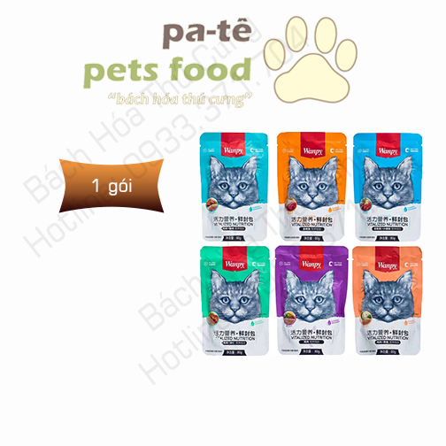 Pate Wanpy dành cho mèo, súp Wanpy đủ vị - 80g
