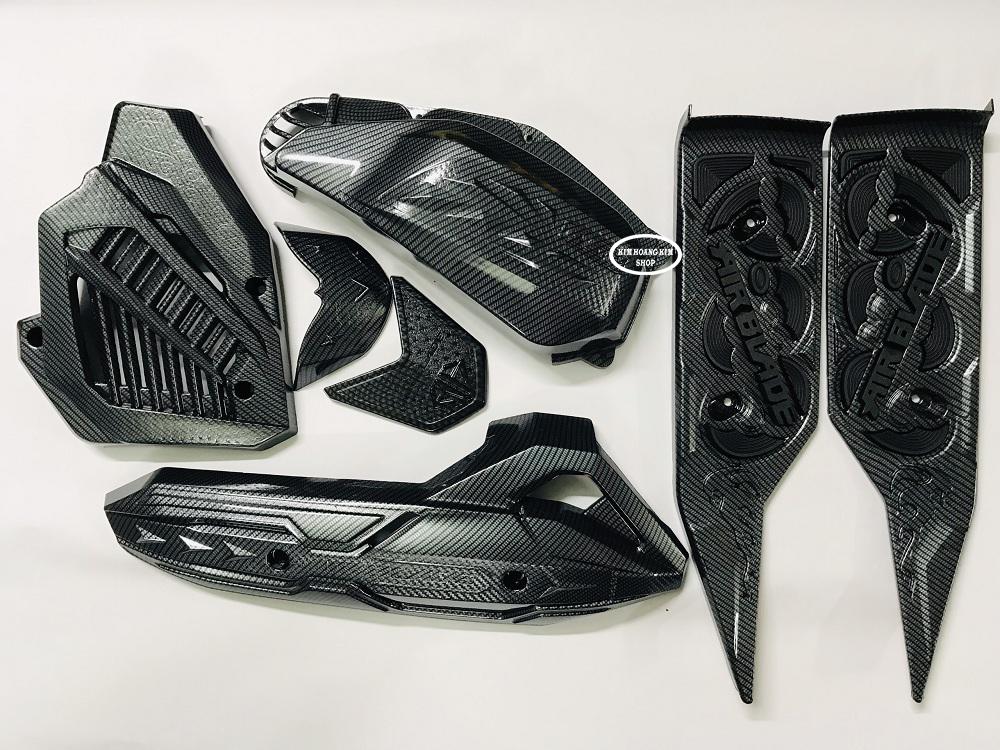 AirBlade 125 (2016-2019) Full  Món 6 Carbon (Ốp pô + Pô E + Két nước + Mỏ Dè + Thảm Lót Carbon)