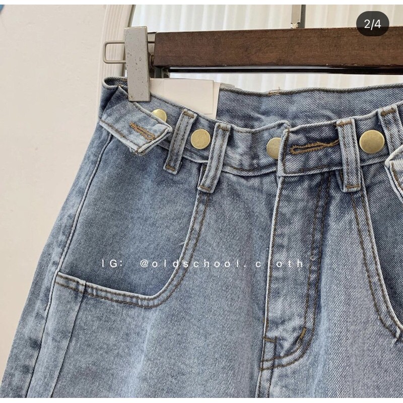 QUẦN JEANS NGỐ NÚT GÀI