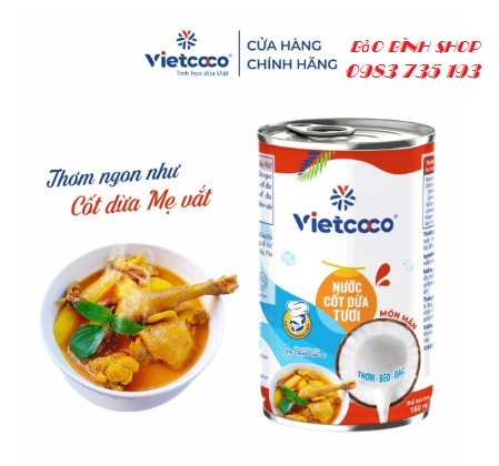 Nước cốt dừa tươi Vietcoco 160ml - Món mặn