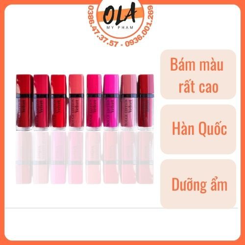 Son Kem Lì Bj Bourjois Rouge Edition Velvet (Hàng Chính Hãng) - mỹ phẩm ola