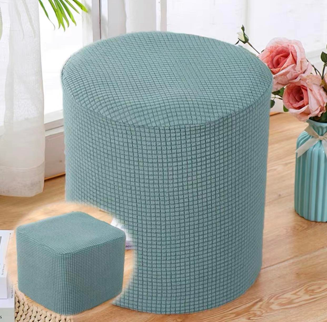 Vỏ bọc đôn tròn/vuông chất nhung gân