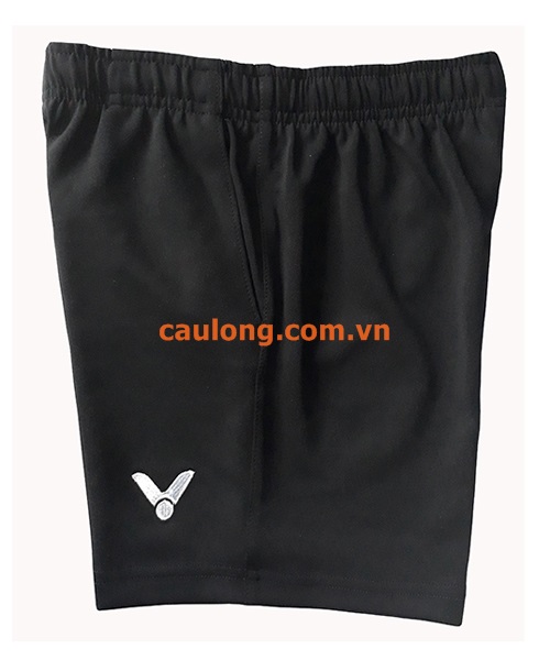 Quần Short Cầu Lông Nam Victor Đen Trơn