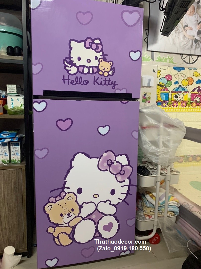 DECAL DÁN TỦ LẠNH KHỔ (60x120) cm - Chủ đề CUTE ĐÁNG IU - THUTHAODECOR