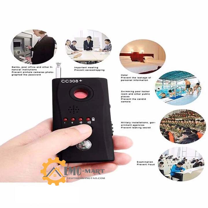 [FreeshipMAX] Máy phát hiện thiết bị nghe lén, camera ghi hình CC308+