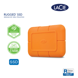 [Trả góp 0%]Ổ Cứng Di Động SSD Lacie Rugged USB-C Thunderbolt 3 + Rescue Gói cứu dữ liệu thumbnail
