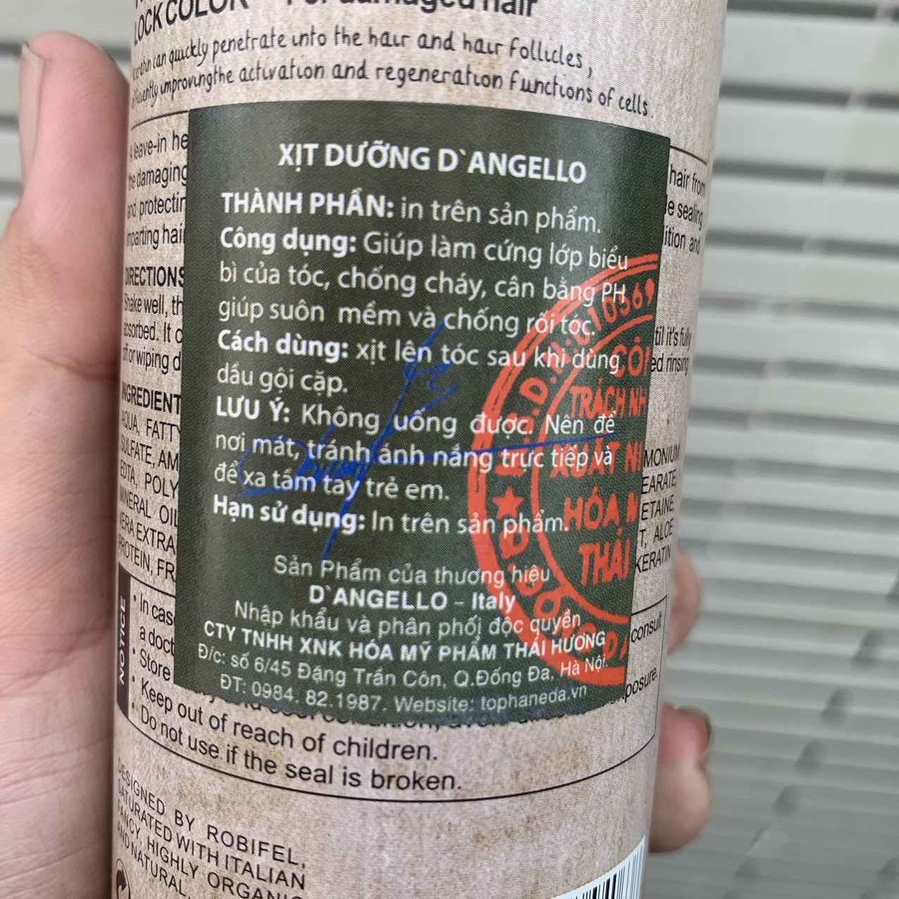 [HCM]XỊT DƯỠNG TÓC SIÊU MỀM MƯỢT DANGELLO KERATIN SPRAY 250ML