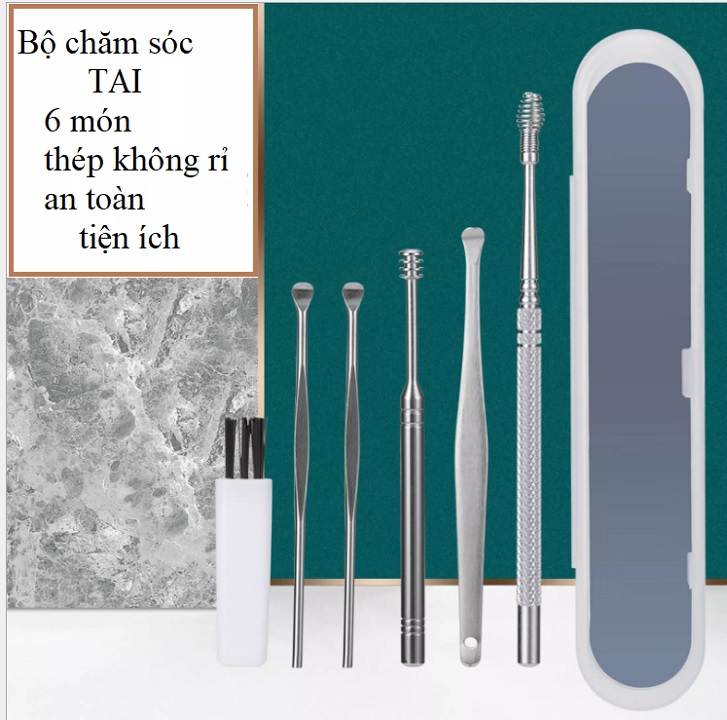 Bộ lấy ráy tai tích hợp đèn soi