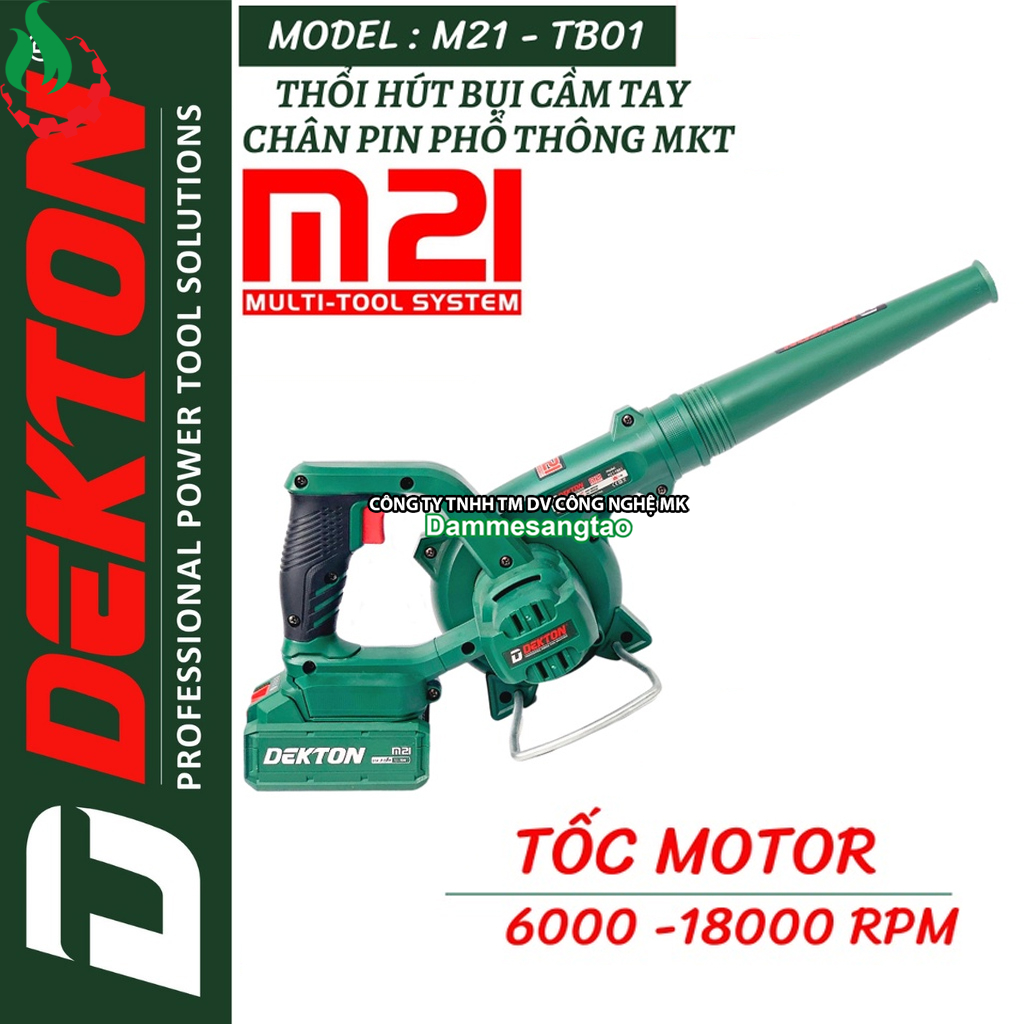 Máy thổi bụi pin 21V Dekton M21-TB01