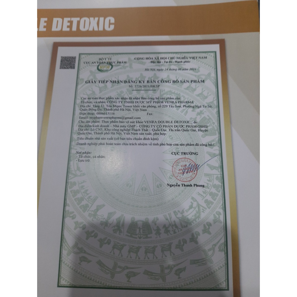 Bột Uống Thải Độc Kép Venra Detoxic V1