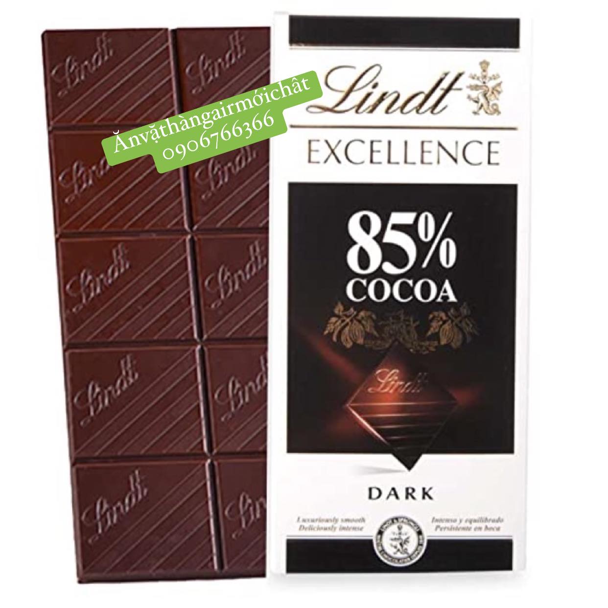 [New Date 01/2027]Socola Đắng Không Đường Lindt Excellence Thanh 100 Gram
