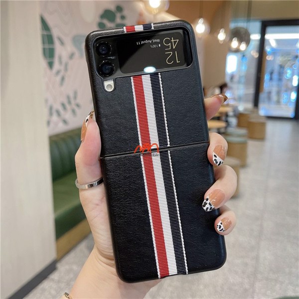 Ốp Lưng Da Kiểu Thom Browne Samsung Z Flip 3