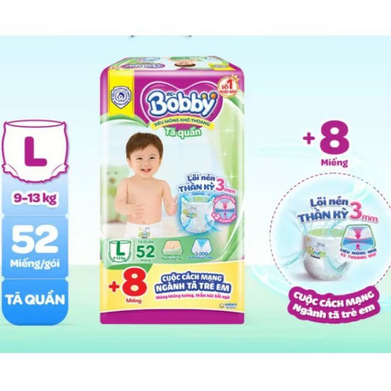 Tã quần Bobby mới L52+8