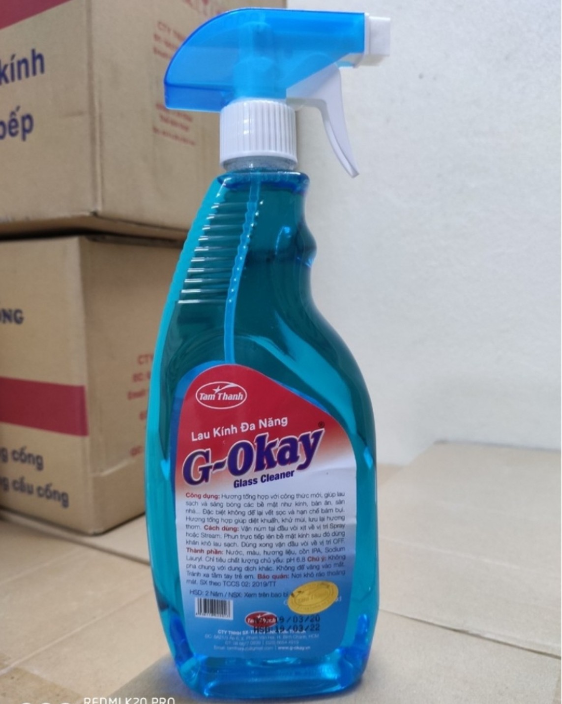 Nước lau kính G-Okay 600ml Gia Phú