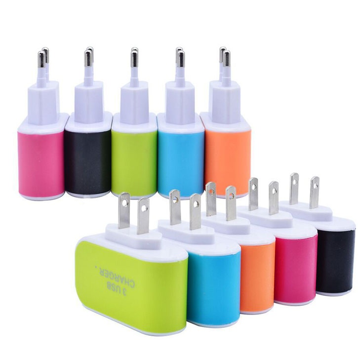 Cốc sạc điện thoại đa năng 3 cổng USB