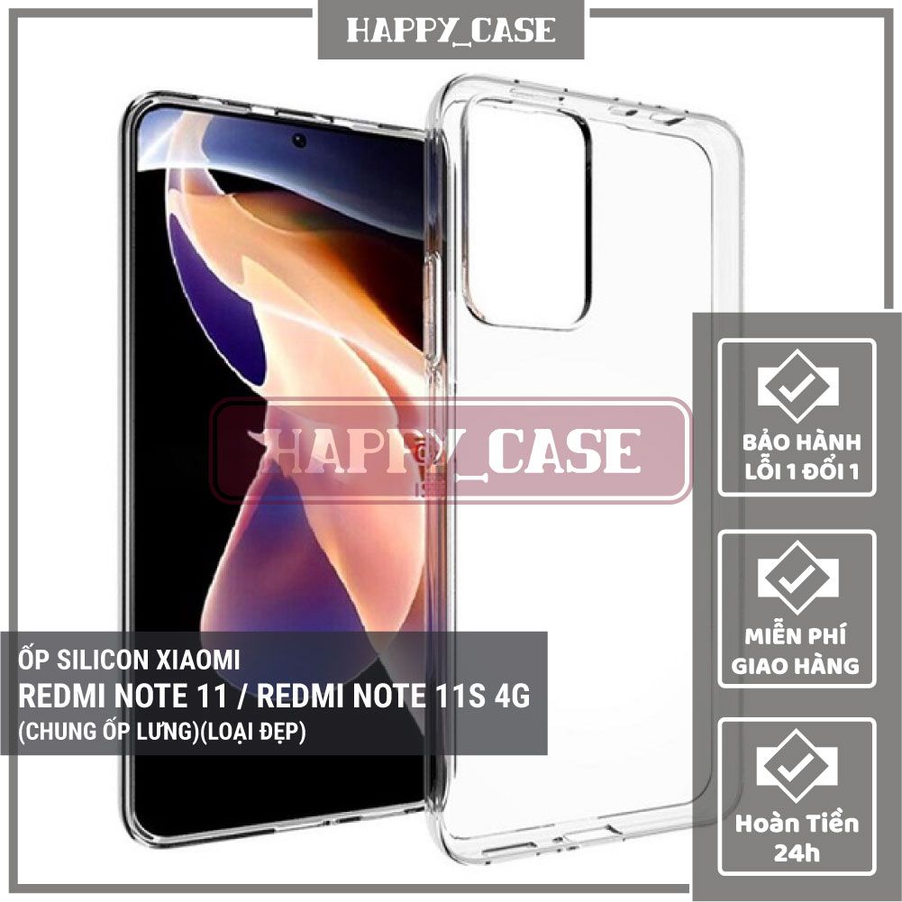 Ốp lưng điện thoại xiaomi redmi note 11 / redmi note 11s 4g thin transparent silicon