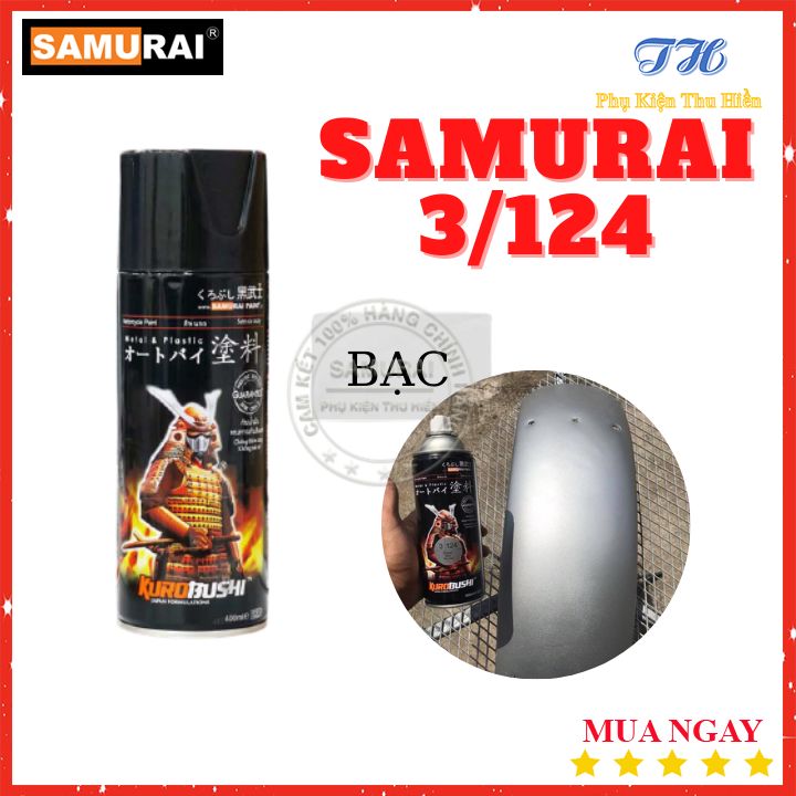 Sơn Xịt Xe Samurai Màu Bạc -Mã 3/124
