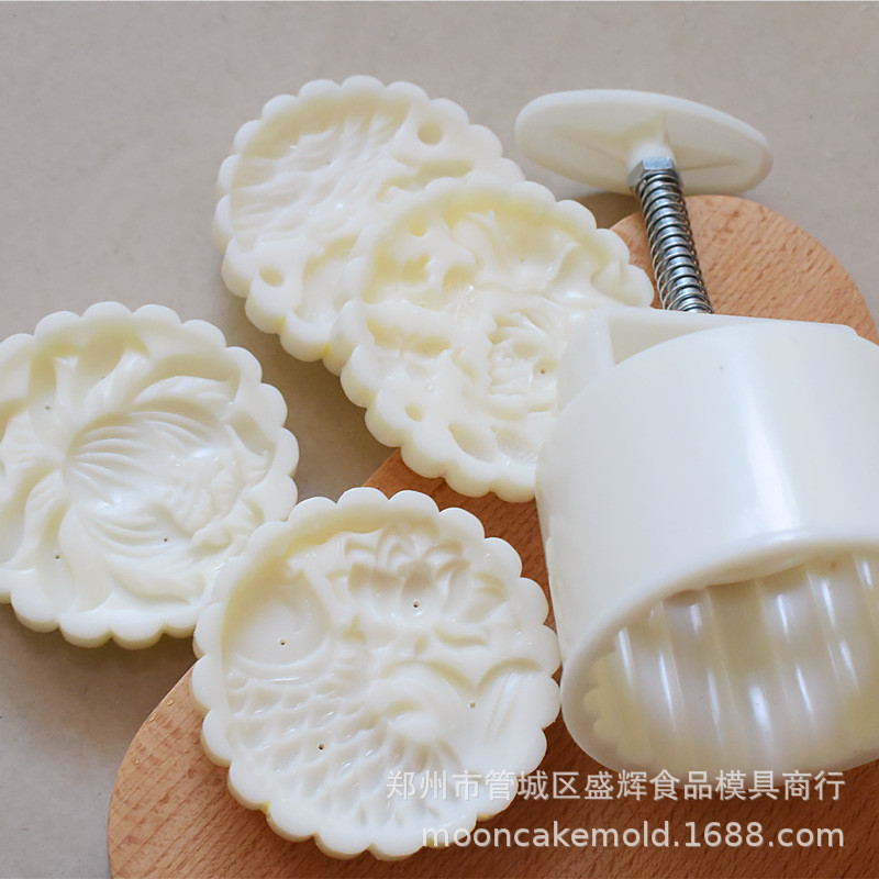 Khuôn Trung Thu 4 Mặt Sen Cá 150g