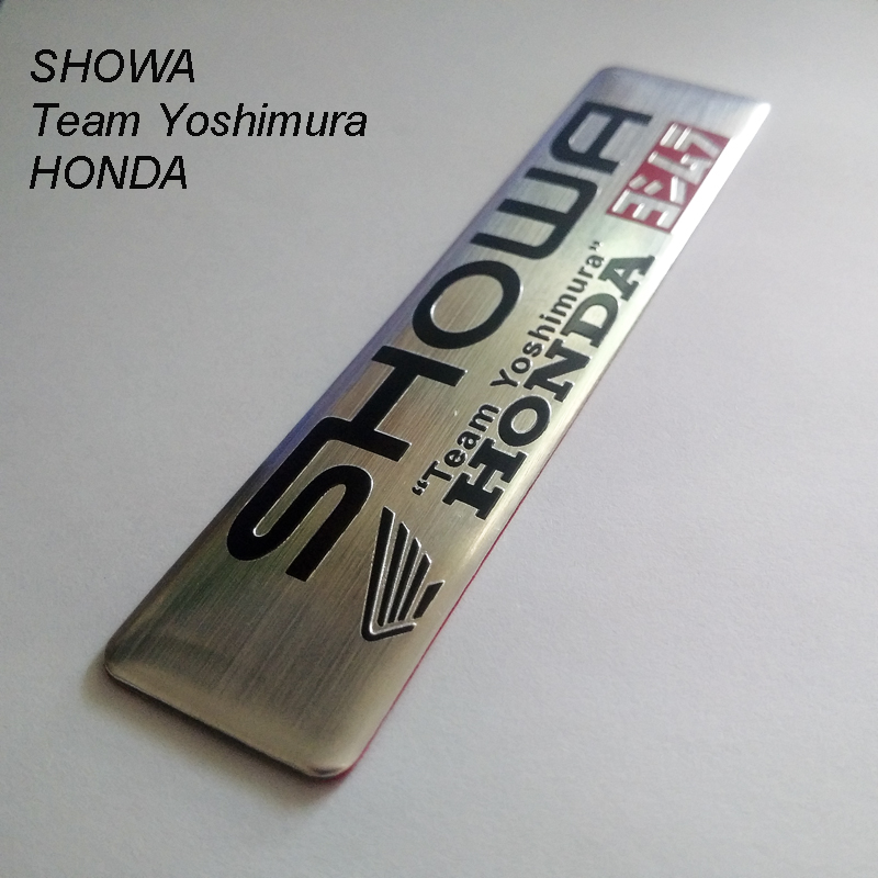 Tem Nhôm SHOWA - Honda Dán Pô, Dán xe Chịu Nhiệt CNC Nhôm nổi 12*2.5cm