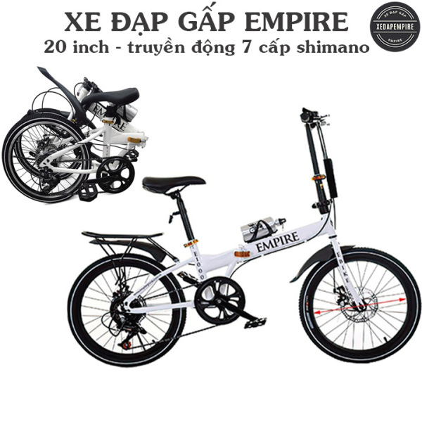 Xe Đạp Gấp Empire - Xe đạp gấp gọn thể thao, 20inch, truyền động 7 cấp shimano E-1000