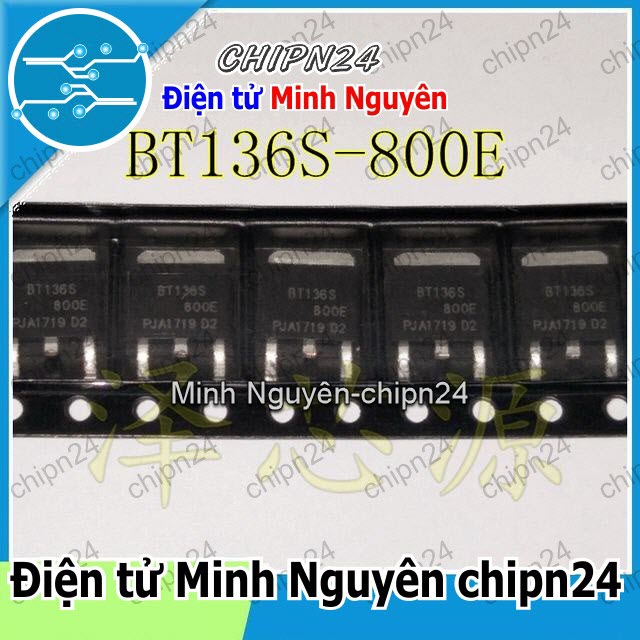 [2 con] (SOP) Triac Dán BT136S-600E TO-252 4A 800V (SMD) (BT136-600 BT136) - HH003177