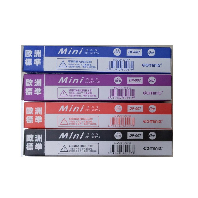 Hộp Bút Gel Mini Dp007 Dominic (12Cây)