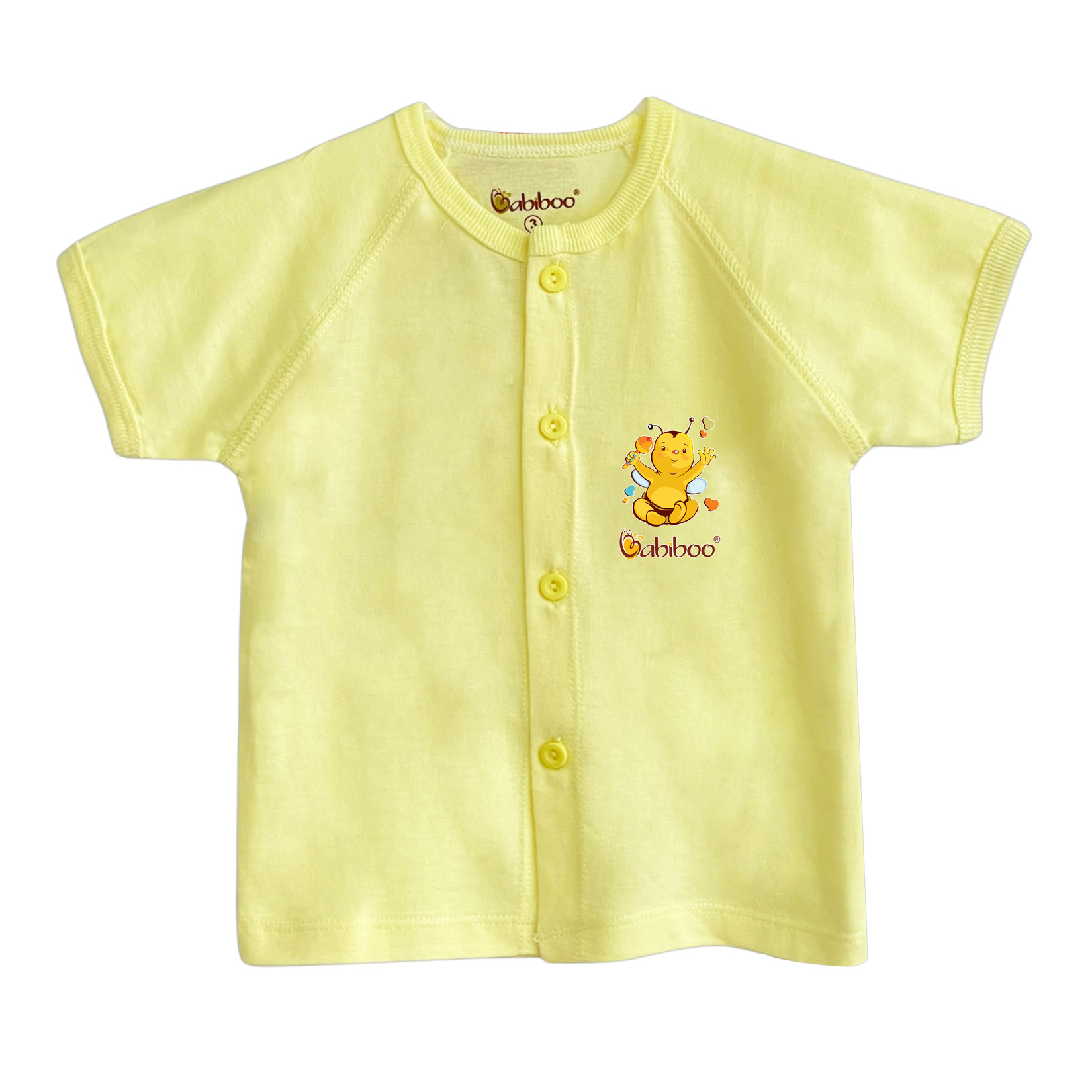 Áo sơ sinh Babiboo áo ngắn tay cho bé cotton 2 chiều BB59