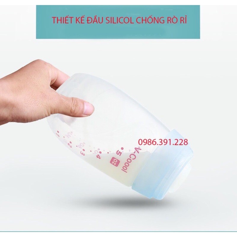 BÌNH TRỮ SỮA VCOOL CỔ HẸP 180ml (gía 1 bình)
