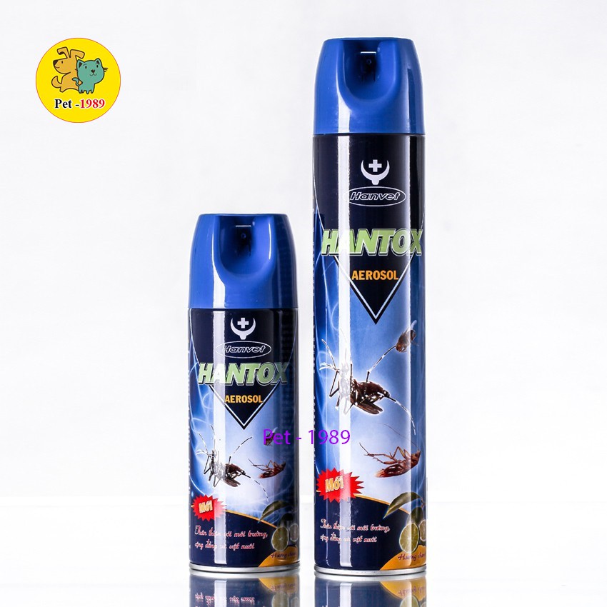Bình xịt diệt muỗi ruồi kiến gián hantox aerosol 400ml & 600ml pet-1989